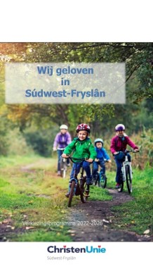 Voorkant verkiezingsprogramma 2022-2026